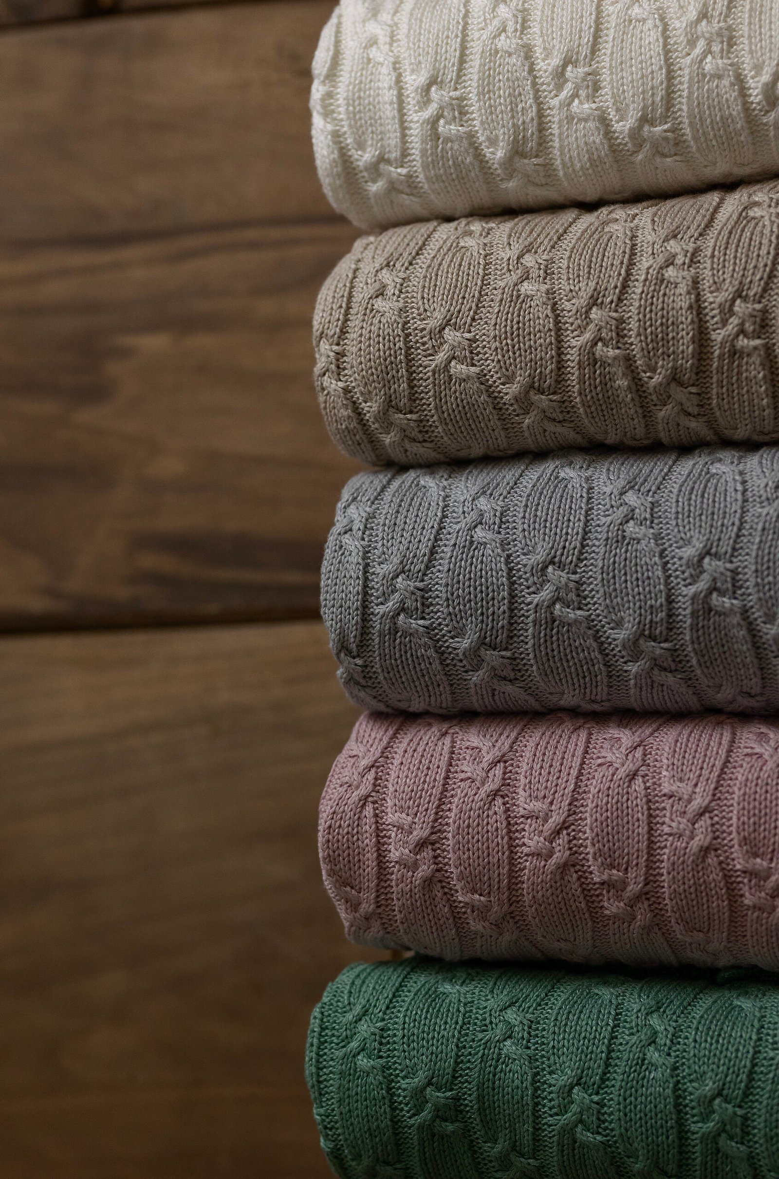 Bambusowy kocyk powder pink 80x100 - ALASKA - obrazek 2